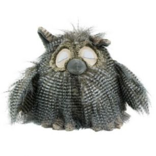 knuffel langhaar uil 33cm