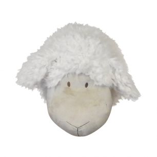 doudou tête de mur mouton 24cm