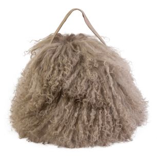 turstopper schaf lockiges haar beige 40x40cm