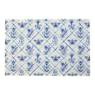 Paillasson Delfts bleu 75x50cm