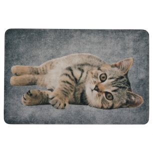 paillasson tabby allongé gris 75x50cm