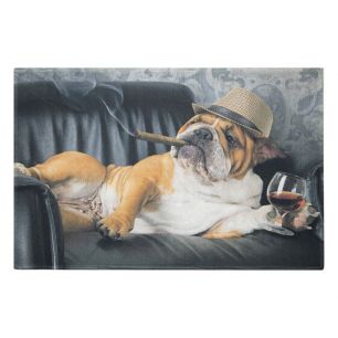paillasson humour bulldogge anglais 75x50cm