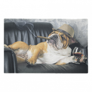 paillasson humour bulldogge anglais 75x50cm