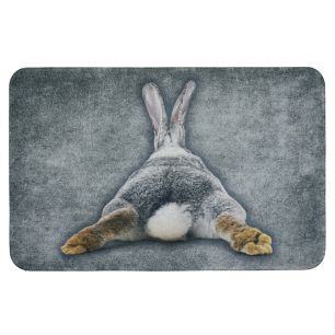 paillasson lapin pattes postérieures étirées 75x50cm