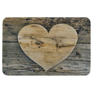 paillasson coeur bois 75x50cm