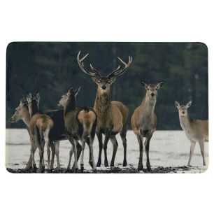 doormat snow flock cerf 75x50cm