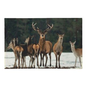 paillasson neige troupeau deer 75x50cm