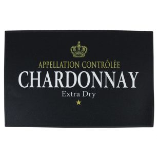 paillasson vin chardonnay noir 75x50cm