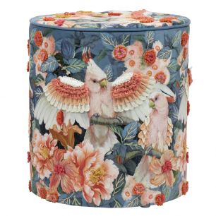 handgefertigte hocker fleury kakadu 40x40x45cm