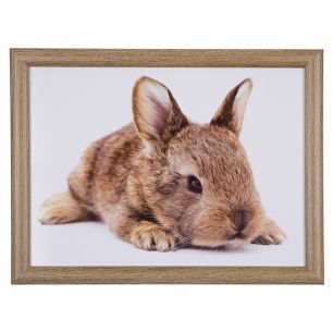 plateau coussin lapin couché 43cm*