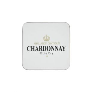 coaster vin chardonnay blanc 10x10cm  (6)