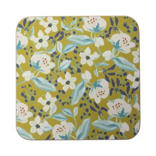 Coaster Marie flowers 10x10cm (set of 6)