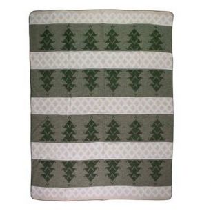 Plaid Boom wit groen xl 150x200cm