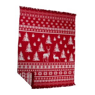 plaid nordic hert rood xl 150x200cm