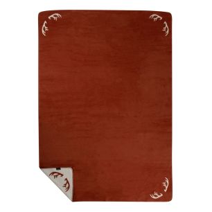 Plaid Antlers frame camel 150x200cm