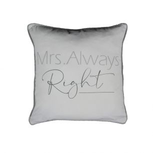 oreiller en coton mrs always right 45x45cm*