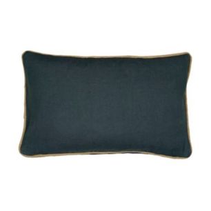 coussin gris foncé avec jute garniture 30x50cm*