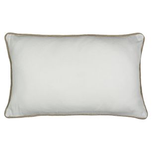 coussin blanc avec jute garniture 30x50cm*