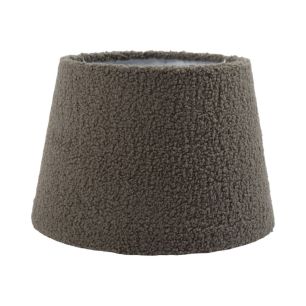 Lampshade in bouclé fabric beige dia25 h17cm