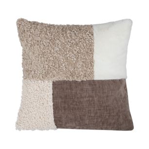 Cushion Patchwork teddy beige 45x45cm