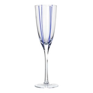 Champagneglass Blue Stripe h25 d7,5