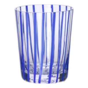 Waterglass Blue Stripe h10 d8
