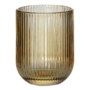 Waterglass Amber Stripe h9,5 d7,5