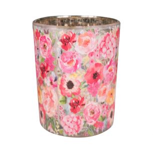 wind light glass fleury poppy medium 12cm
