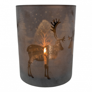 Theelichthouder Rendier brons large 18cm