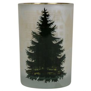 wind light glass houses and pine tree large 18cm