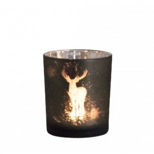 wind light glass deer green small 8cm