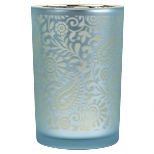 wind light glass paisley turquoise large 18cm*