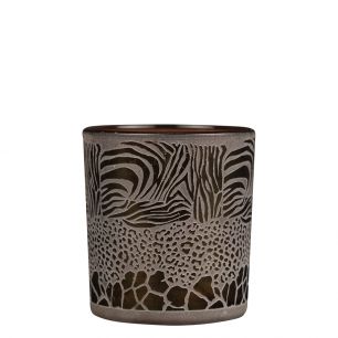 wind light glass safari mix brown small 8cm*