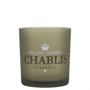 windlicht wijn chablis taupe small 8cm
