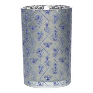 Photophore en verre delfts bleu large 18cm