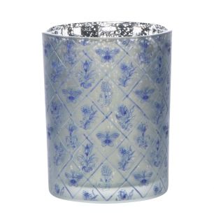 Photophore en verre delfts bleu medium 12cm