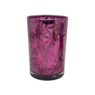 Tea Light holder jungle pink 18cm