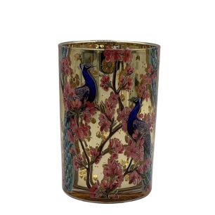 Tea Light holder blossom gold 18cm