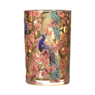 Tea Light holder blossom gold 12,5cm