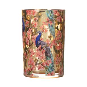 Tea Light holder blossom gold 12,5cm