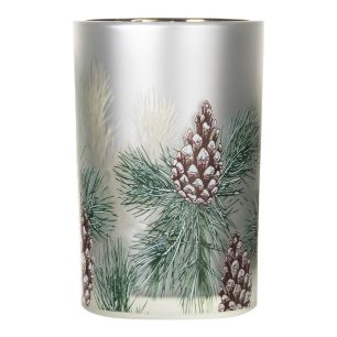 Tea Light holder pinecones green  18cm
