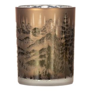 Tea Light holder mountains beige 12,5cm