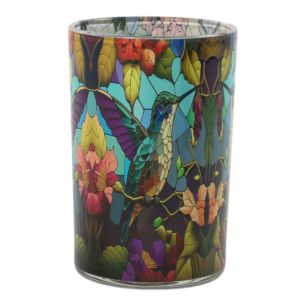Porte-bougie mosaïque intégrale grand 18 cm