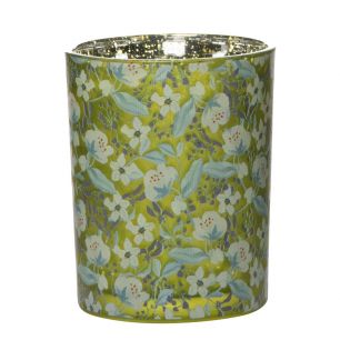 Photophore en verre marie fleurs medium 12cm