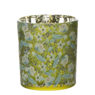 Photophore en verre marie fleurs small 8cm
