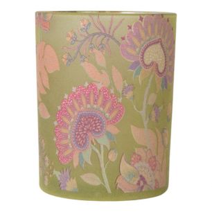 Tea Light holder velvet neon flowers large 12cm
