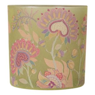 Tea Light holder velvet neon flowers medium 10cm