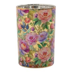 Porte-bougie roses Biba grand 18 cm