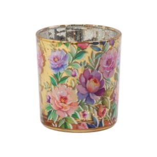 Porte-bougie roses Biba petit 8 cm