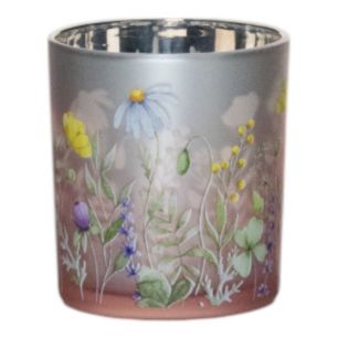 Tea Light holder wild flowers small 8cm